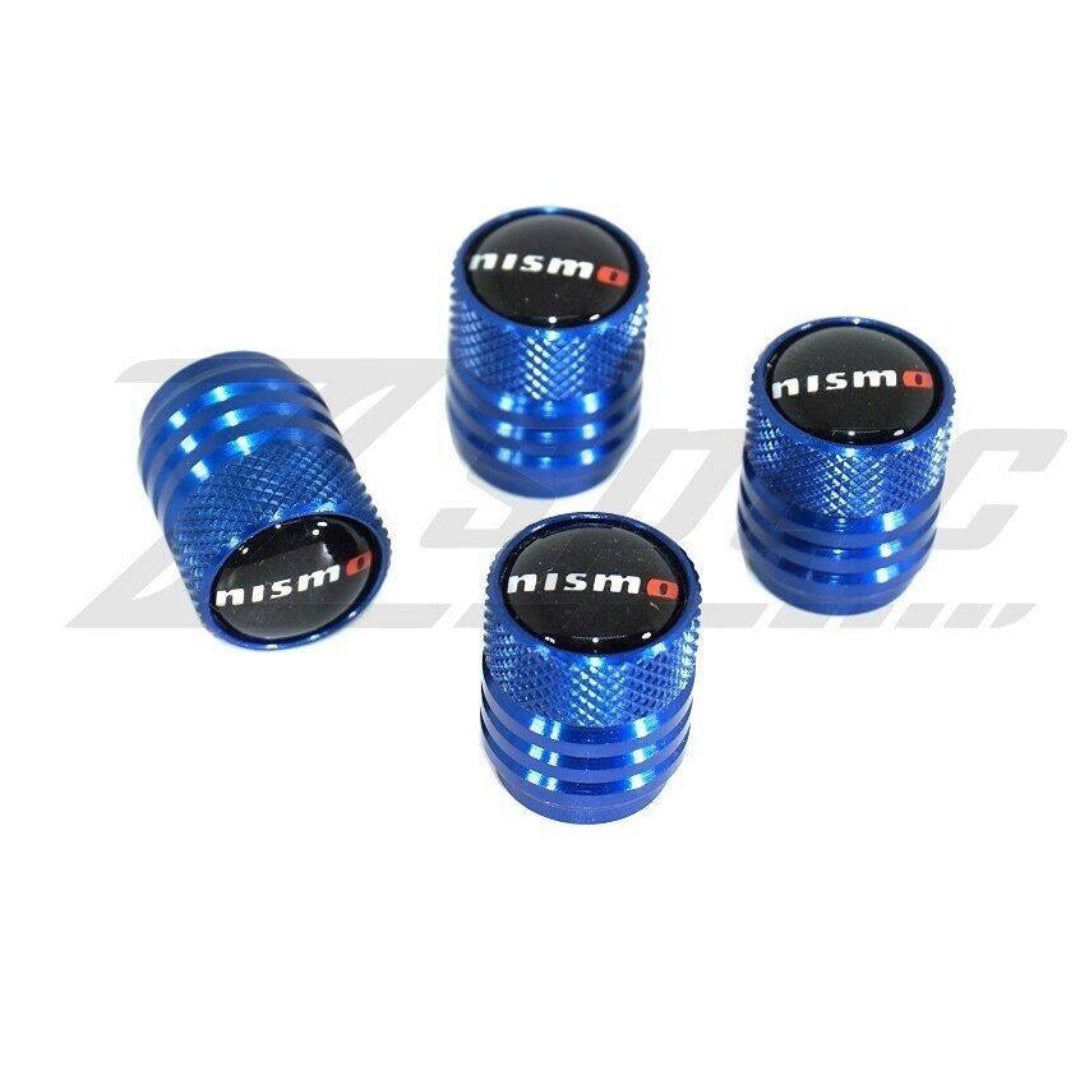 NISMO / Nissan Tire Valve Stem Cap Set - Blue - ZSPEC Design LLC - Hardware Fasteners - accessory, Nismo, Nissan, Tire - zspecdesign.com