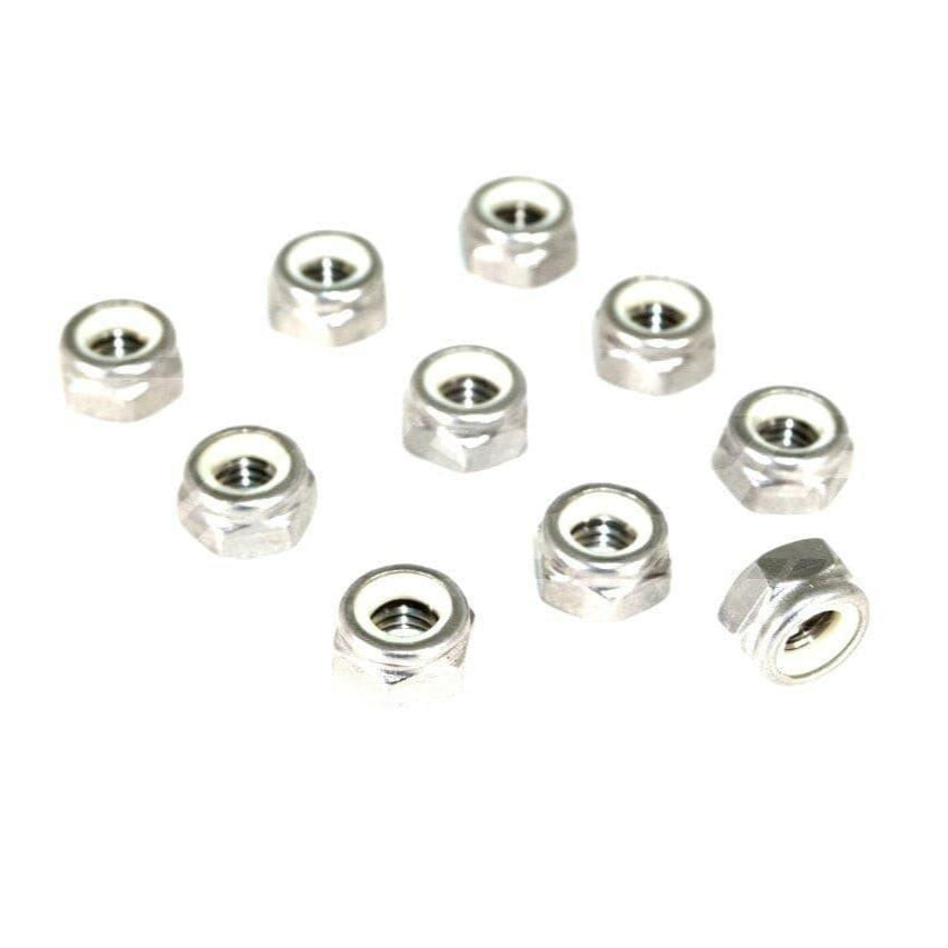 ZSPEC M6-1.0 Nylon Lock Nuts, Stainless SUS304, 10-Pack - ZSPEC Design LLC - Hardware Fasteners - 10-pack, m6, nylon, stainless - zspecdesign.com