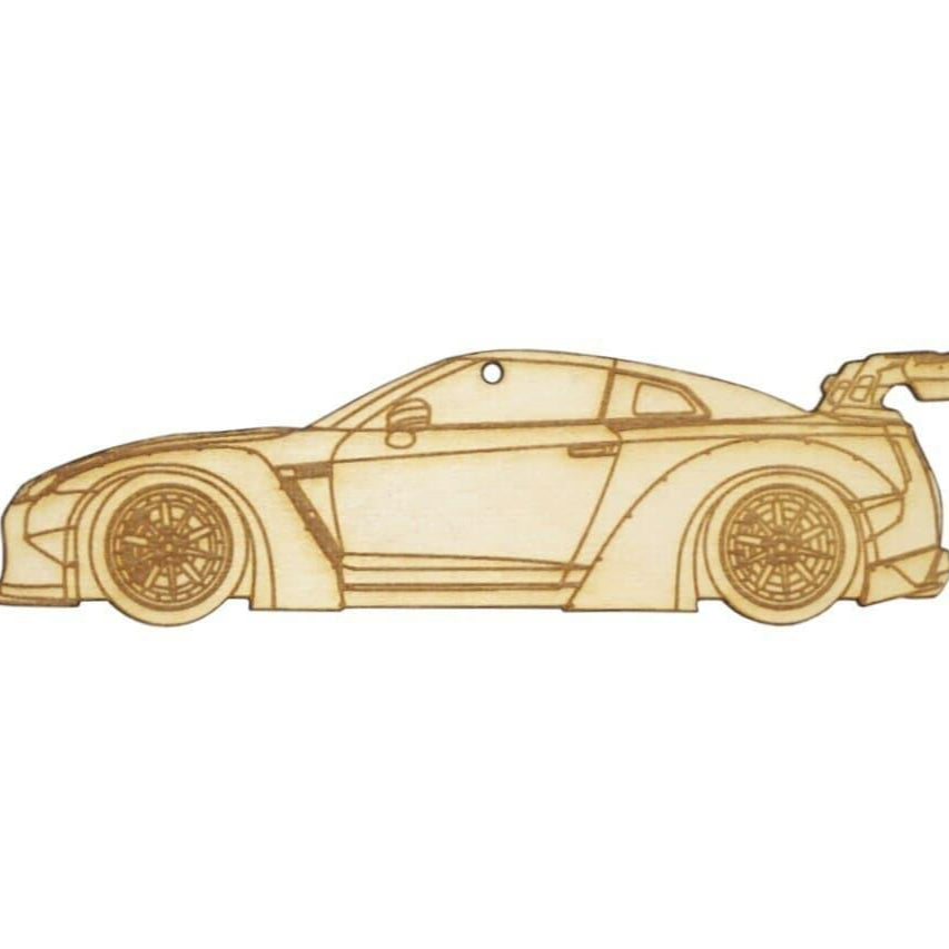 ZSPEC Laser-Engraved Wood Ornament, Style: Nissan R35 GTR Lib. Walk, Birch - ZSPEC Design LLC - Holiday Ornaments - GTR, holiday, Lib., nismo, Nissan, ornament, R35, Walk - zspecdesign.com