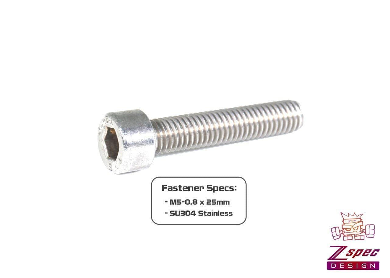 ZSPEC M5-0.8x25mm Fasteners, Socket-Cap SHSC, Stainless, 10-Pack - ZSPEC Design LLC - Hardware Fasteners - 10-pack, Dress Up Bolt, m5, SHSC, Stainless - zspecdesign.com
