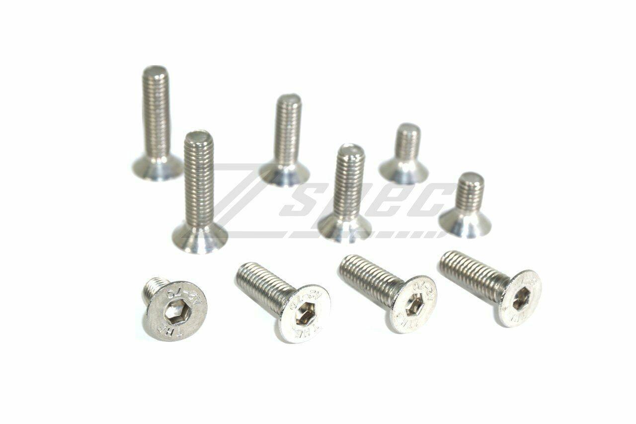 ZSPEC M8-1.25x25mm Flat-Head FHSC Fasteners, Stainless, 10-Pack - ZSPEC Design LLC - Hardware Fasteners - 10-pack, Dress Up Bolt, FHSC, m8, Stainless - zspecdesign.com