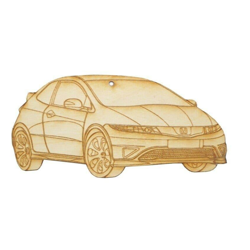 ZSPEC Laser-Engraved Wood Ornament, Style: Honda Civic, ~5-inch Wide - ZSPEC Design LLC - Holiday Ornaments - civic, holiday, Honda, lifestyle, ornament - zspecdesign.com
