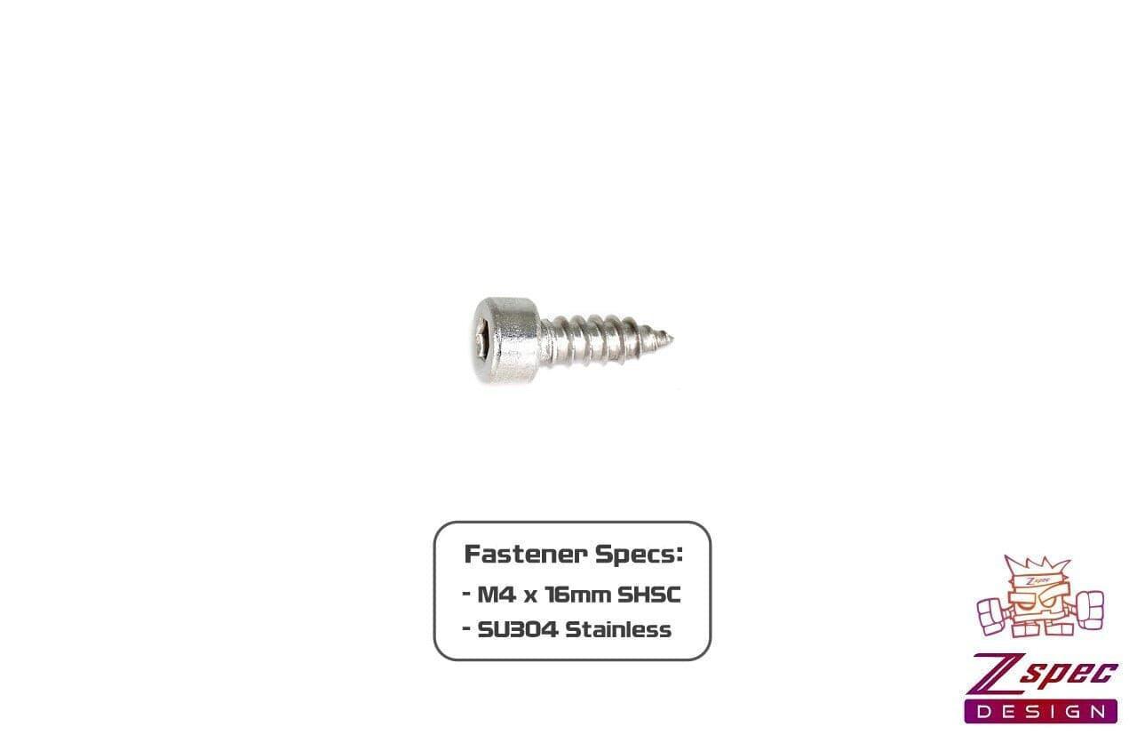 ZSPEC M4x12mm Coarse Socket-Cap SHSC Fasteners, Stainless, 10-Pack - ZSPEC Design LLC - Hardware Fasteners - 10-pack, Dress Up Bolt, m4, SHSC, Stainless - zspecdesign.com