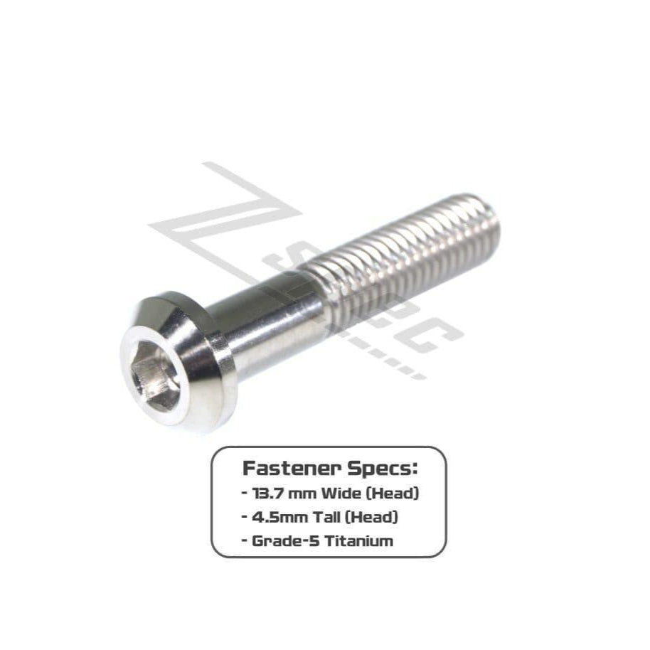 ZSPEC M8-1.25x40mm Dress Up Bolt® Fastener, Angled Head, Titanium Grade-5, Per Each - ZSPEC Design LLC - Hardware Fasteners - angled head, Dress Up Bolt, m8, per each, titanium - zspecdesign.com