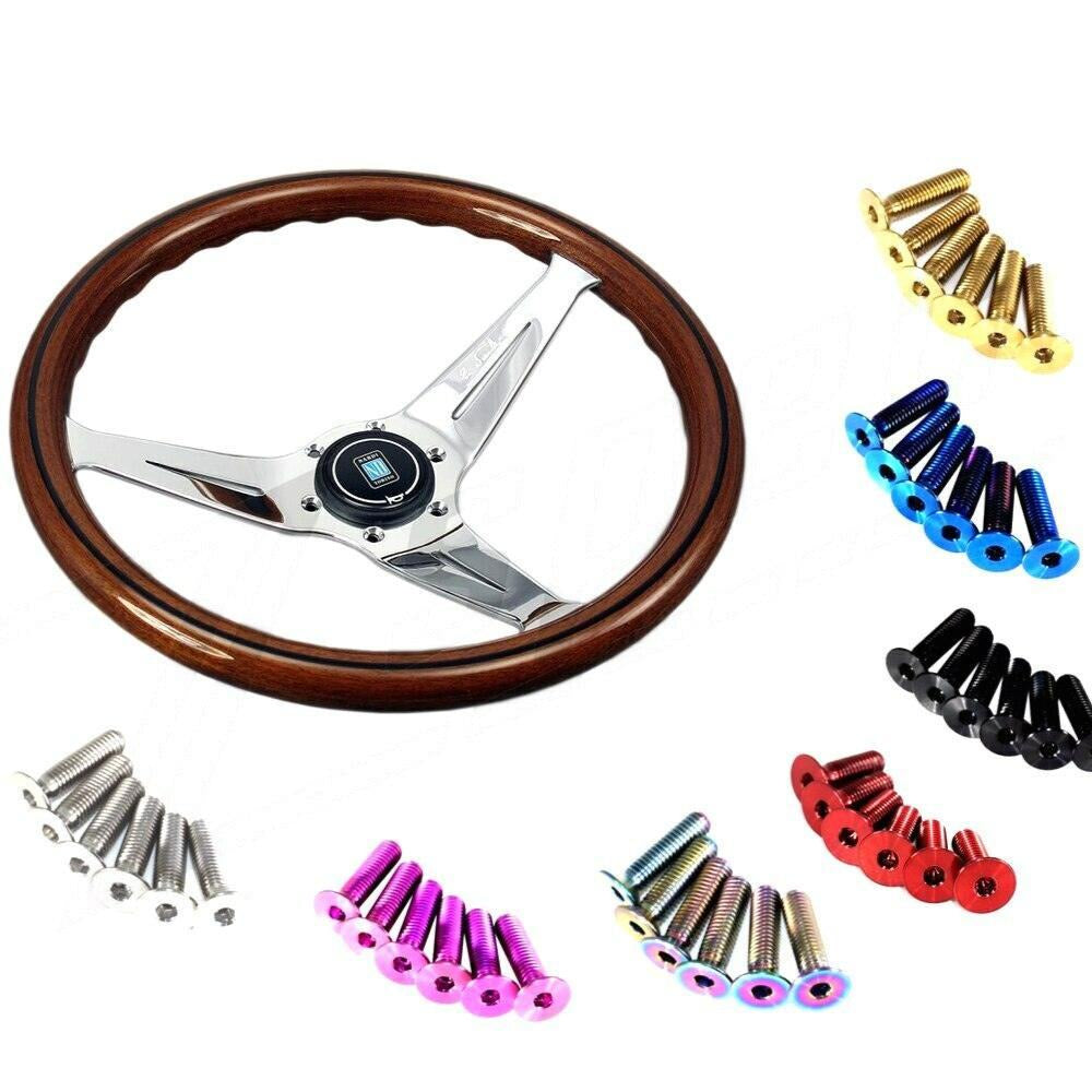 ZSPEC FHSC M5x16mm Steering Wheel Bolts, Titanium Grade-5, Six Bolts - ZSPEC Design LLC - Hardware Fasteners - Fastener Kit, fhsc, m5, steering, titanium - zspecdesign.com