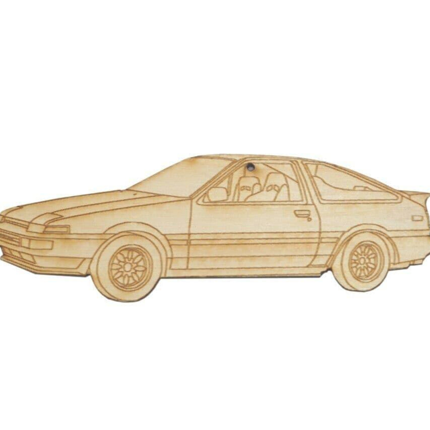 ZSPEC Laser-Engraved Wood Ornament, Style: Toyota Corolla (AE86), ~5" - ZSPEC Design LLC - Holiday Ornaments - AE86, corolla, holiday, ornament, toyota - zspecdesign.com