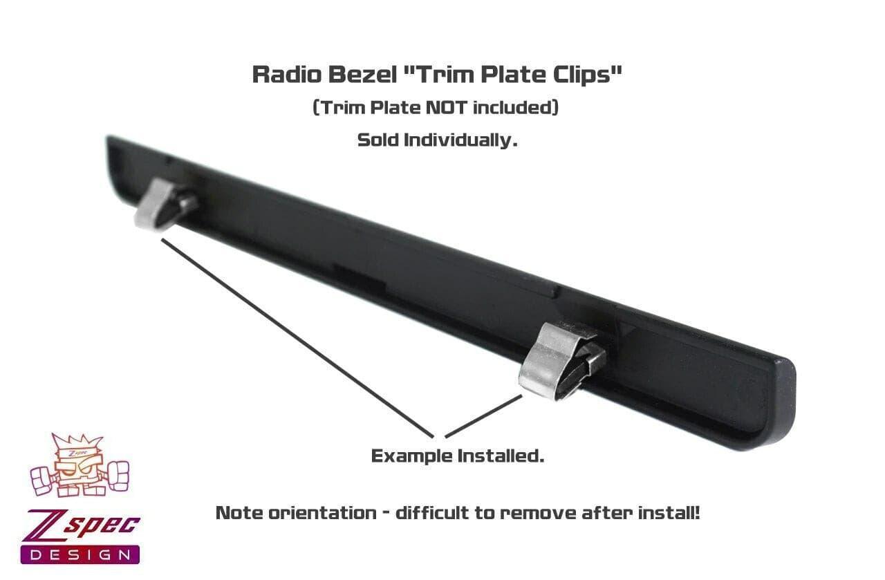 ZSPEC Radio Bezel Trim Plate Clip for '90-96 Nissan 300zx Z32, replaces 68749-41L00 - ZSPEC Design LLC - Hardware Fasteners - 300zx, bezel, clip, nissan, per each, radio, z32 - zspecdesign.com