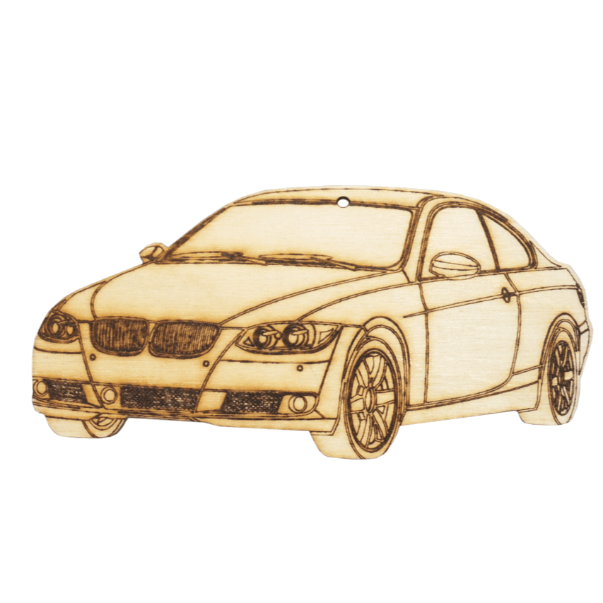 ZSPEC Laser-Engraved Wood Ornament, Style: BMW 3-Series, Birch, ~5" - ZSPEC Design LLC - Holiday Ornaments - 3-series, bmw, holiday, lifestyle, ornament - zspecdesign.com