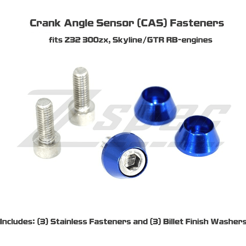 ZSPEC Crank Angle Sensor Bolts for Nissan Z32 300zx & Skyline GT-R, Stainless-Billet - ZSPEC Design LLC - Hardware Fasteners - 300zx, gtr, nissan, rb, skyline, Washer Color, z32 - zspecdesign.com