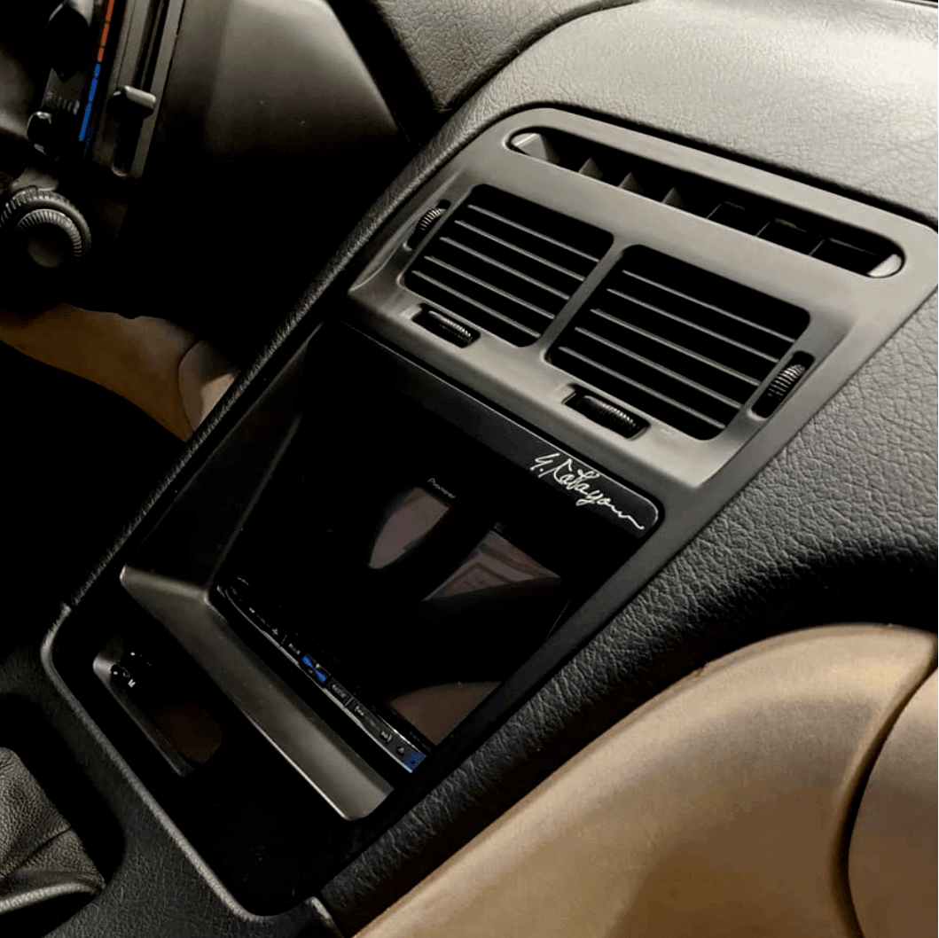 ZSPEC LHD Double-Din Radio Bezel w/Brackets for '90-99 Nissan Z32 300zx - ZSPEC Design LLC - Hardware Fasteners - 300zx, din, double, lhd, nissan, repro, stereo, z32 - zspecdesign.com