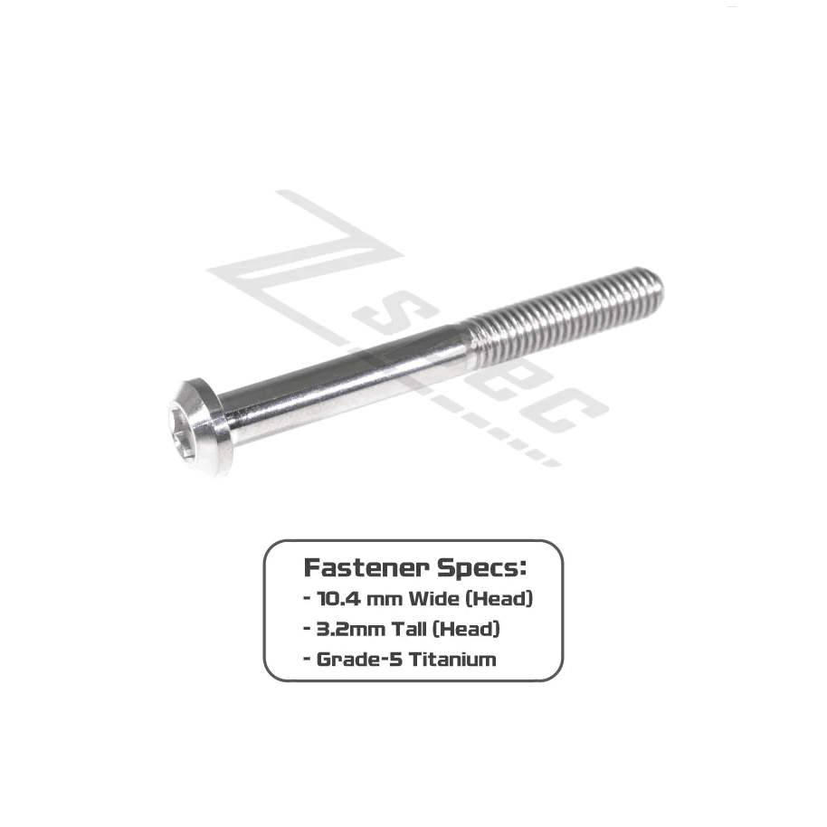 ZSPEC M6-1.0x55mm Dress Up Bolt® Fastener, Angled Head, Titanium Grade-5, Per Each - ZSPEC Design LLC - Hardware Fasteners - angled head, Dress Up Bolt, m6, per each, titanium - zspecdesign.com