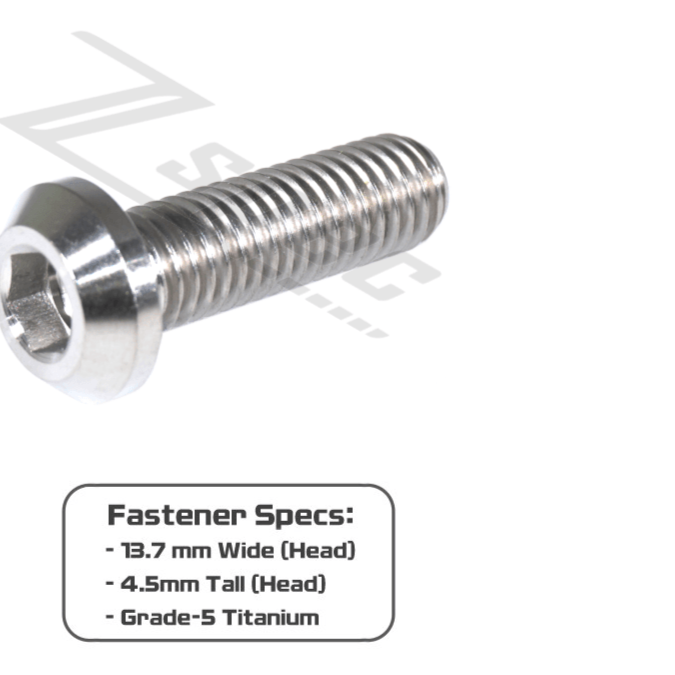 ZSPEC M8-1.25x25mm Dress Up Bolts® Fastener, Angled Head, Titanium Grade-5, Per Each - ZSPEC Design LLC - Hardware Fasteners - angled head, Dress Up Bolt, m8, per each, titanium - zspecdesign.com