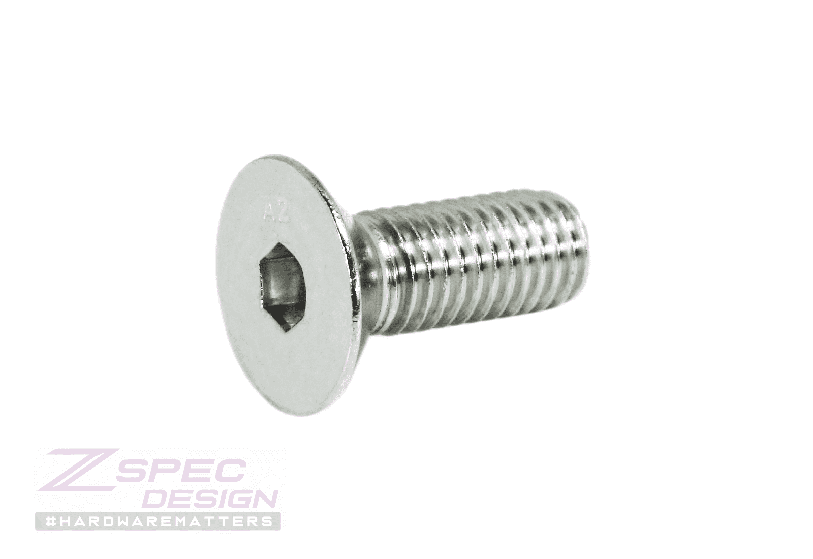 ZSPEC M10-1.5x25mm Flat-Head FHSC Fasteners, Stainless, Per Each - ZSPEC Design LLC - Hardware Fasteners - Dress Up Bolt, FHSC, m10, Stainless - zspecdesign.com