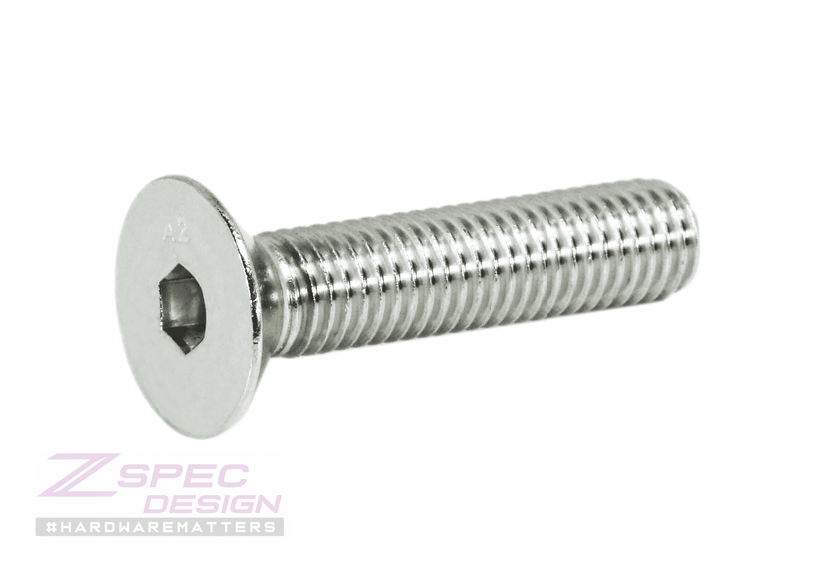 ZSPEC M10-1.5x45mm Flat-Head FHSC Fasteners, Stainless, Per Each - ZSPEC Design LLC - Hardware Fasteners - Dress Up Bolt, FHSC, m10, Stainless - zspecdesign.com