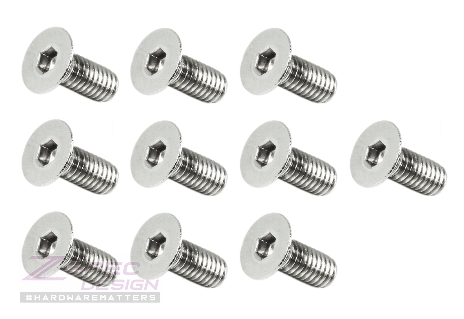 ZSPEC M4-0.7x10mm Fasteners, FHSC, Stainless Steel SUS304, 10-Pack - ZSPEC Design LLC - Hardware Fasteners - 10-pack, Dress Up Bolt, FHSC, m4, Stainless - zspecdesign.com