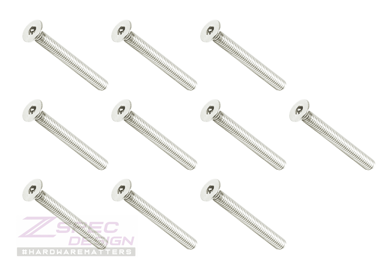 ZSPEC M4-0.7x35mm Fasteners, FHSC, Stainless Steel SUS304, 10-Pack - ZSPEC Design LLC - Hardware Fasteners - 10-pack, Dress Up Bolt, FHSC, m4, Stainless - zspecdesign.com