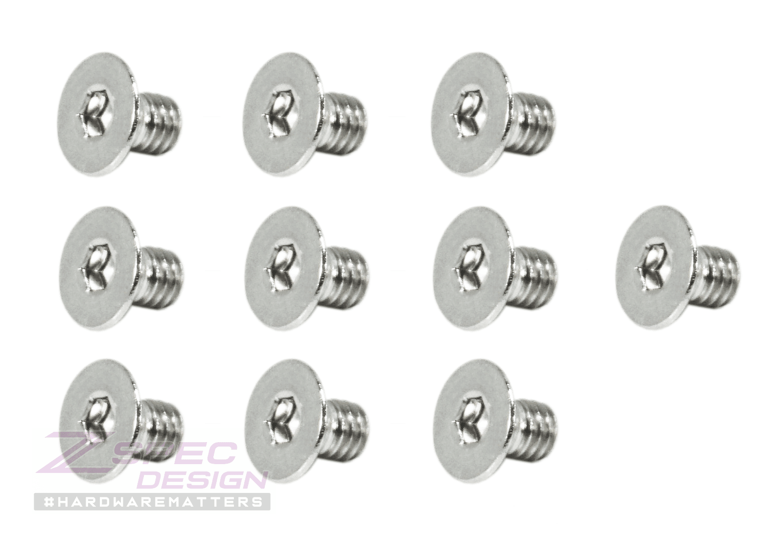 ZSPEC M4-0.7x6mm Fasteners, FHSC, Stainless Steel SUS304, 10-Pack - ZSPEC Design LLC - Hardware Fasteners - 10-pack, Dress Up Bolt, FHSC, m4, Stainless - zspecdesign.com