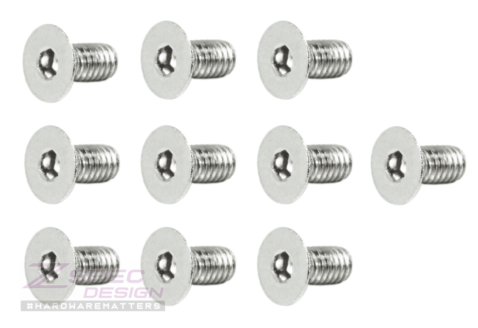 ZSPEC M4-0.7x8mm Fasteners, FHSC, Stainless Steel SUS304, 10-Pack - ZSPEC Design LLC - Hardware Fasteners - 10-pack, Dress Up Bolt, FHSC, m4, Stainless - zspecdesign.com