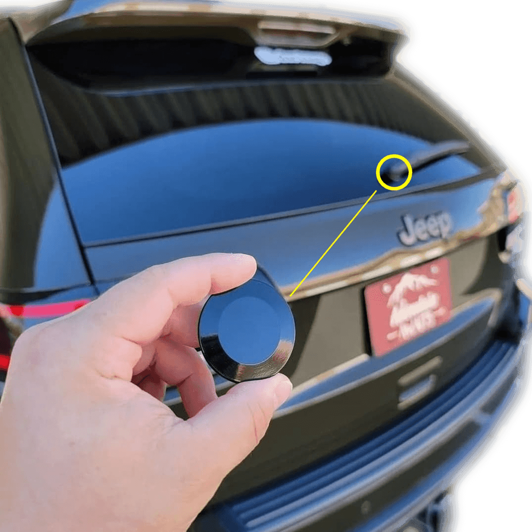 ZSPEC 44mm Rear Wiper Hole-Cover/Cap/Plug, Weatherproof, Billet, Silver Finish - ZSPEC Design LLC - Hardware Fasteners - 44mm, delete, wiper - zspecdesign.com