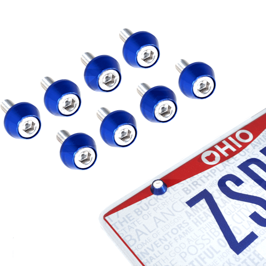 ZSPEC License Plate Bolts, SHSC M6x20 w/Washers, Stainless & Billet, 8-Pack - ZSPEC Design LLC - Hardware Fasteners - eight-pack, Fastener Kit, license - zspecdesign.com