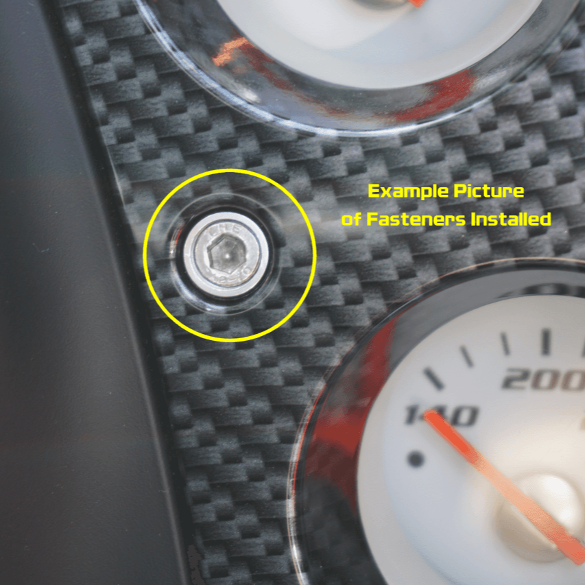 ZSPEC Radio Console Dress Up Bolts® Fasteners for '03-06 Dodge Viper, Stainless & Billet - ZSPEC Design LLC - Hardware Fasteners - dodge, Dress Up Bolt, Fastener Kit, Interior Fastener Kits, radio, viper, Washer Color - zspecdesign.com