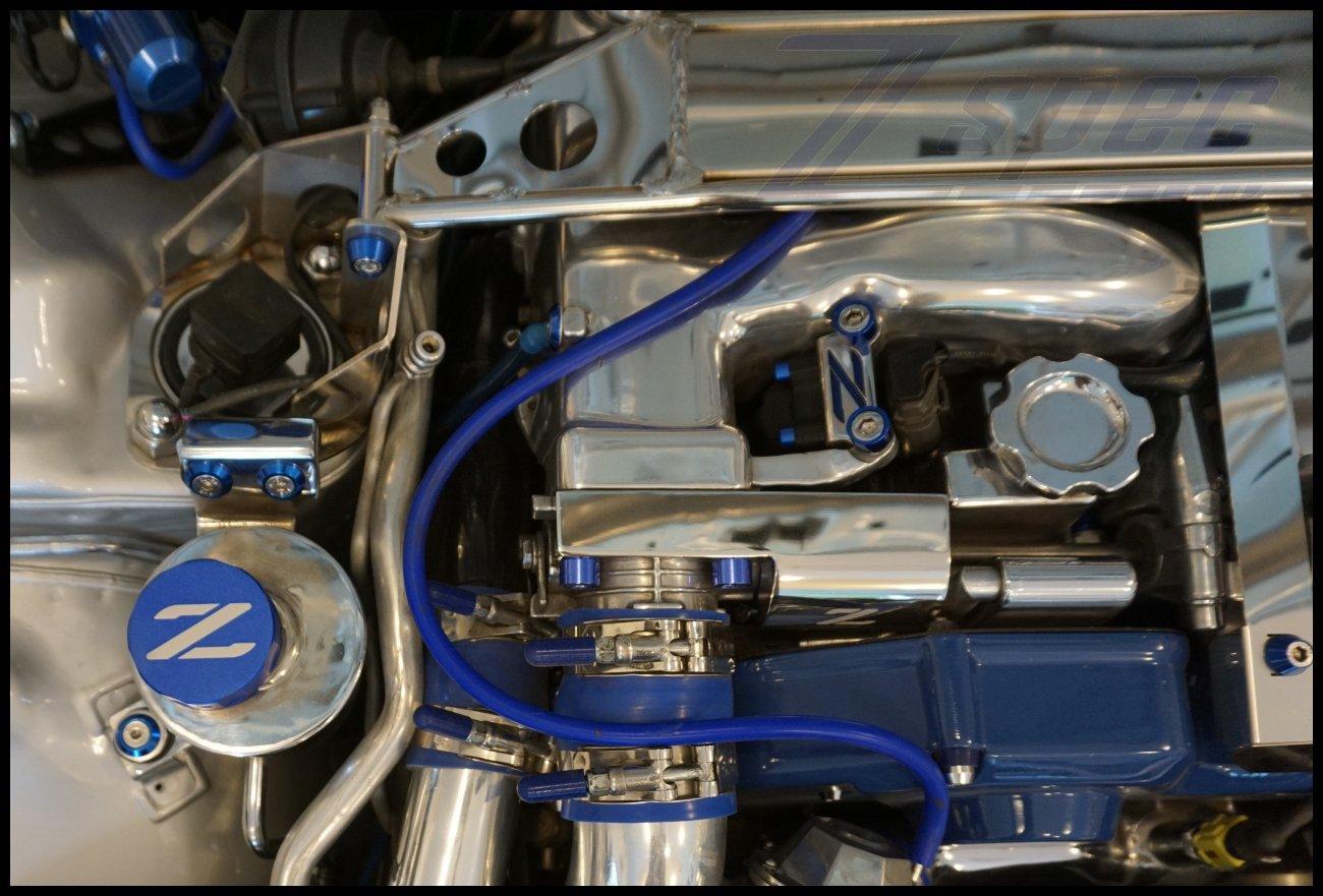 ZSPEC Reservoir Cap Cover Set (BMC, CMC, PS, CO) for Nissan Z32 300zx, Billet Aluminum - ZSPEC Design LLC - Hardware Fasteners - 300zx, accessory, cap, nissan, reservoir cap cover, z32 - zspecdesign.com