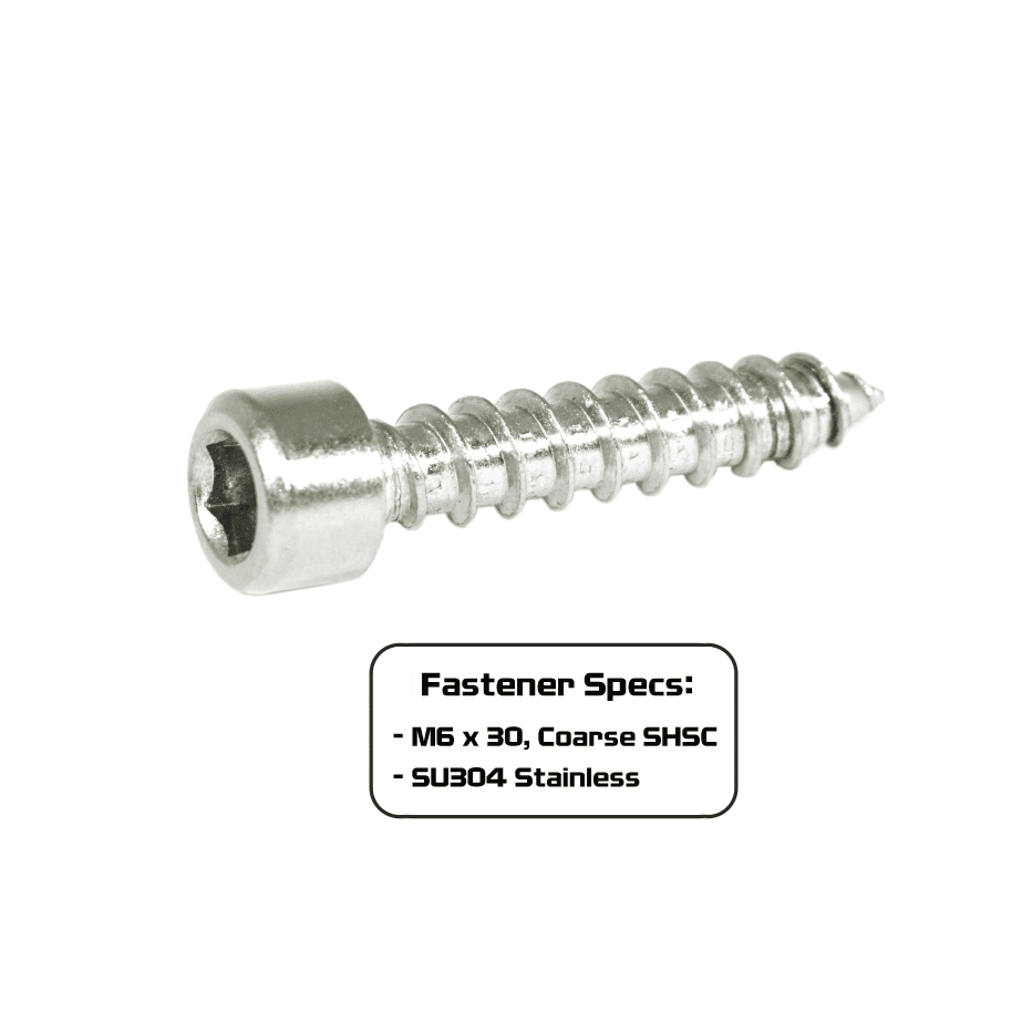 ZSPEC M6x30mm Coarse Socket-Cap SHSC Fasteners, Stainless, 10-Pack - ZSPEC Design LLC - Hardware Fasteners - 10-pack, Dress Up Bolt, m6, SHSC, Stainless - zspecdesign.com