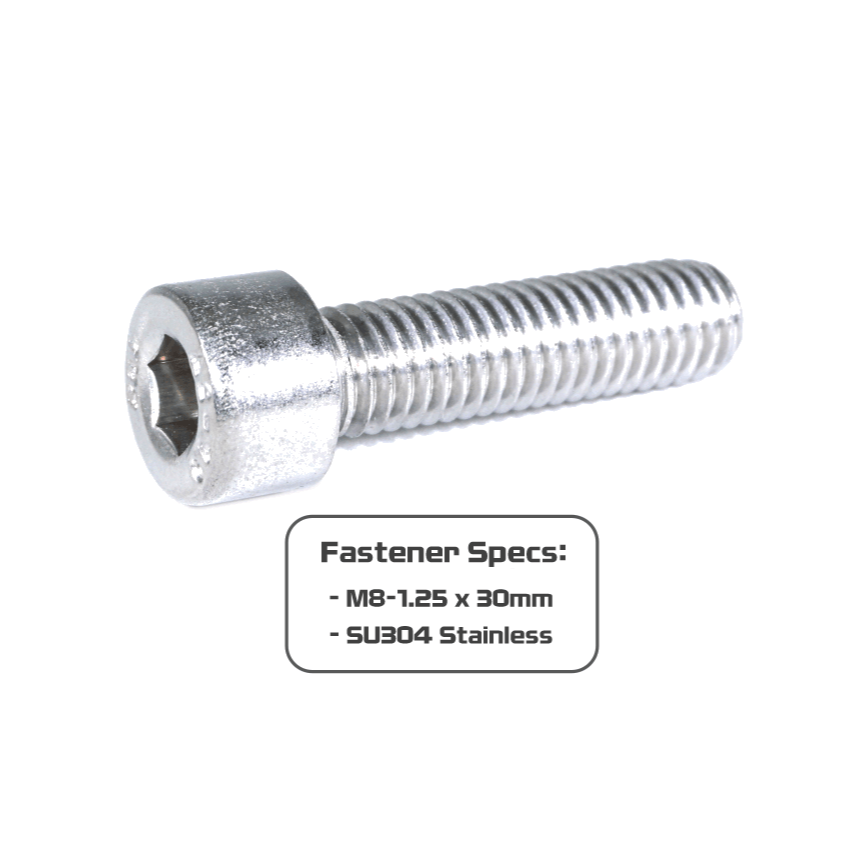 ZSPEC M8-1.25x30mm Socket-Cap SHSC Fasteners, SUS304 Stainless, 10-Pack - ZSPEC Design LLC - Hardware Fasteners - 10-pack, m8, shsc, stainless - zspecdesign.com