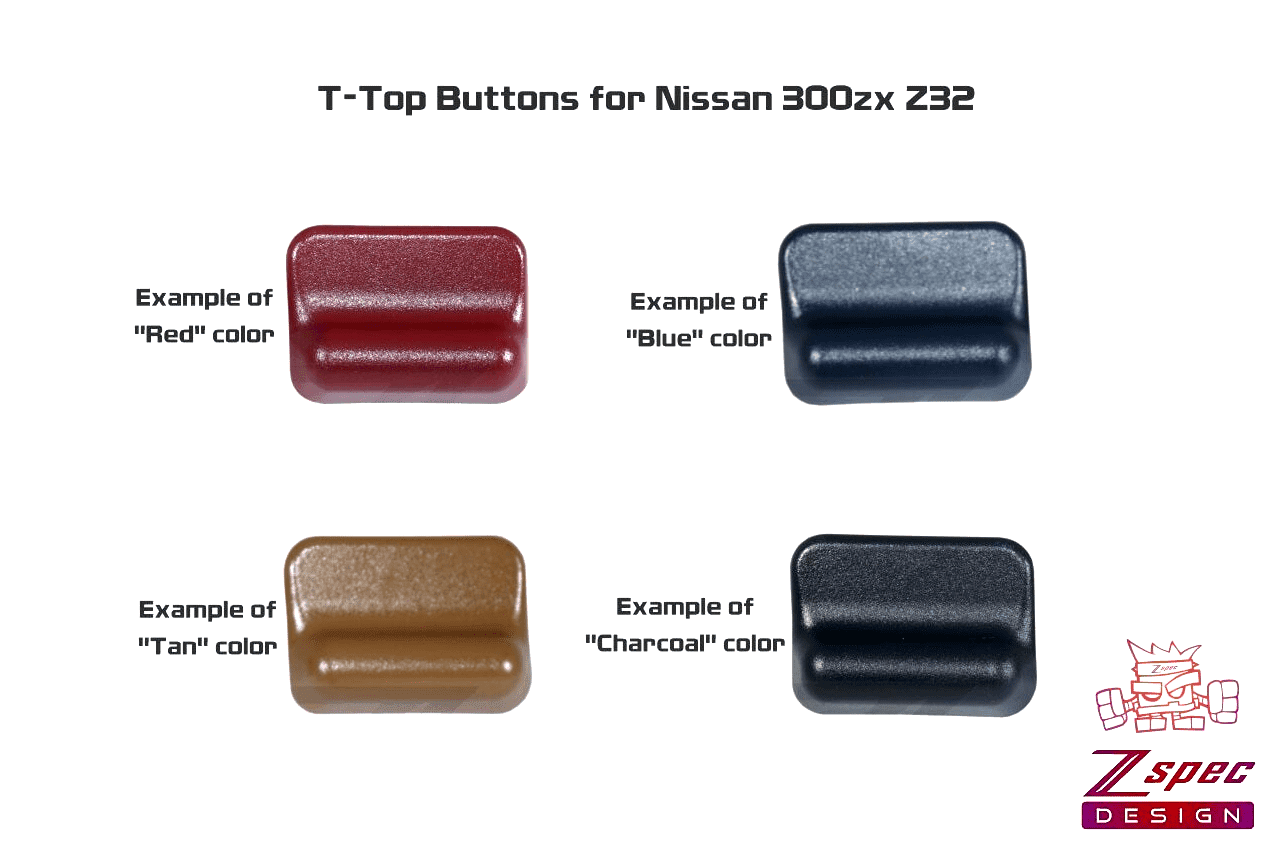 ZSPEC T-Top Release Button w/Lock-Band for Nissan Z32 300zx - ZSPEC Design LLC - Hardware Fasteners - 300zx, lhd, LHD & RHD, nissan, repro, rhd, t-top, z32 - zspecdesign.com