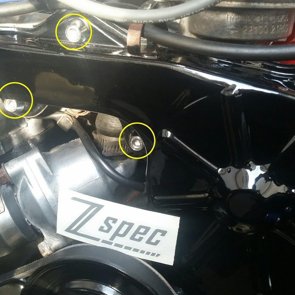 ZSPEC SHSC Timing Covers Fastener Kit for '84-89 Nissan 300zx Z31, Stainless & Billet - ZSPEC Design LLC - Hardware Fasteners - 300zx, Fastener Kit, nissan, timing cover, z31 - zspecdesign.com