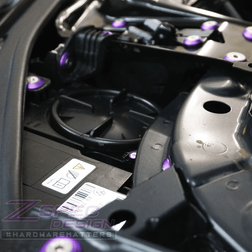 ZSPEC "Stage 1" Dress Up Bolts® Fastener Kit for '14-19 BMW 435i F32 3.0T, Stainless & Billet - ZSPEC Design LLC - Hardware Fasteners - 435i, bmw, F32, Fastener Kit, stage 1 - zspecdesign.com