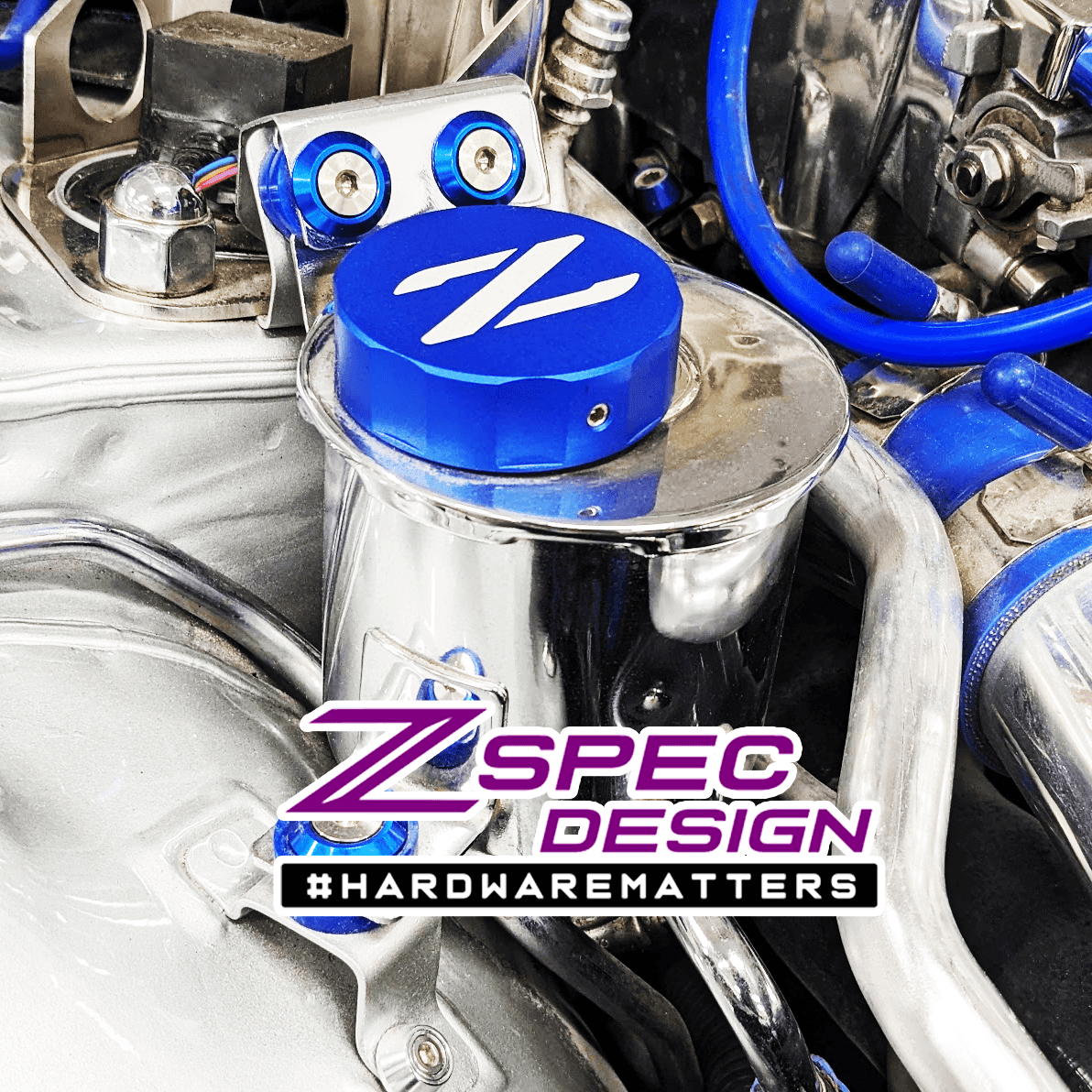 ZSPEC Billet Reservoir Cap Cover P.S. 54mm I.D. for Nissan Z32 300zx - ZSPEC Design LLC - Hardware Fasteners - 300zx, accessory, cap, nissan, reservoir cap cover, z32 - zspecdesign.com