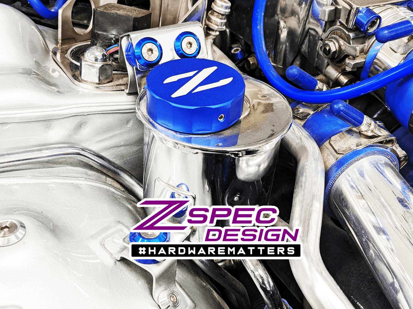 ZSPEC Reservoir Cap Cover Set (BMC, CMC, PS, CO) for Nissan Z32 300zx, Billet Aluminum - ZSPEC Design LLC - Hardware Fasteners - 300zx, accessory, cap, nissan, reservoir cap cover, z32 - zspecdesign.com
