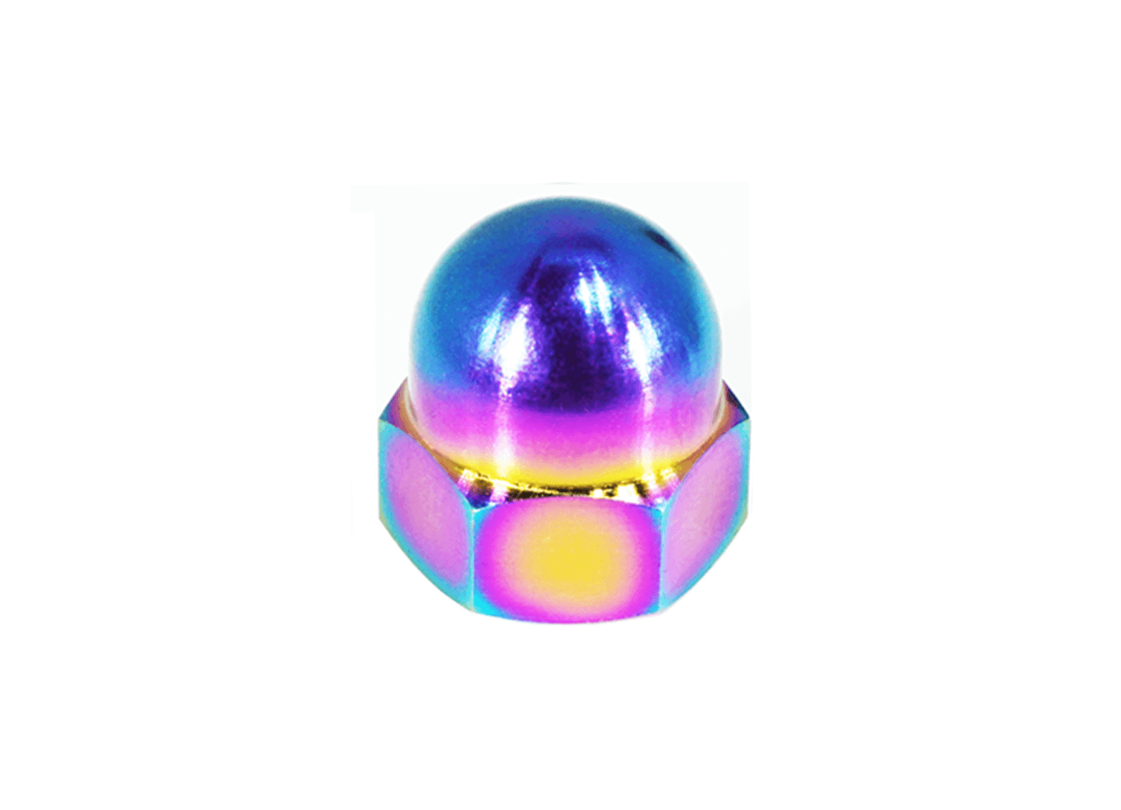 ZSPEC M8-1.25 Metric Acorn Nut, Grade-5 Titanium, Per Nut Titanium GR5 Grade-5 Dress Up Bolts Fasteners Washers Red Blue Purple Gold Burned Black
