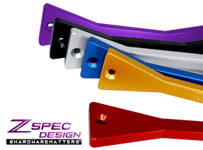 ZSPEC Battery Hold Down/Bracket, Billet w/ Stainless Rods SUS304 Stainless Billet Aluminum Red Blue Black Purple Gold Silver Engine Bay Dress Up Bolts Fasteners Hardware
