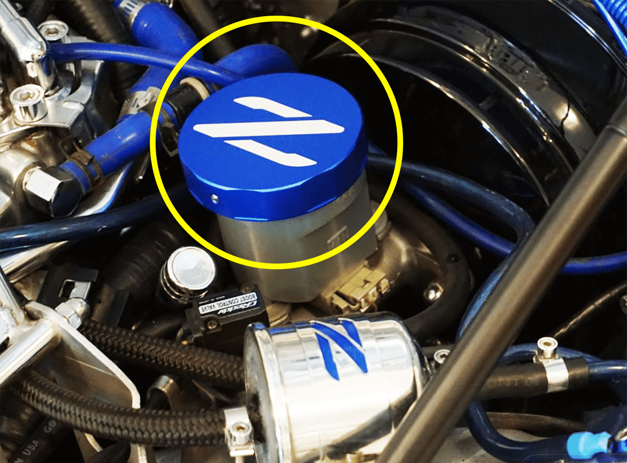 ZSPEC Reservoir Cap Cover Set (BMC, CMC, PS, CO) for Nissan Z32 300zx, Billet Aluminum - ZSPEC Design LLC - Hardware Fasteners - 300zx, accessory, cap, nissan, reservoir cap cover, z32 - zspecdesign.com