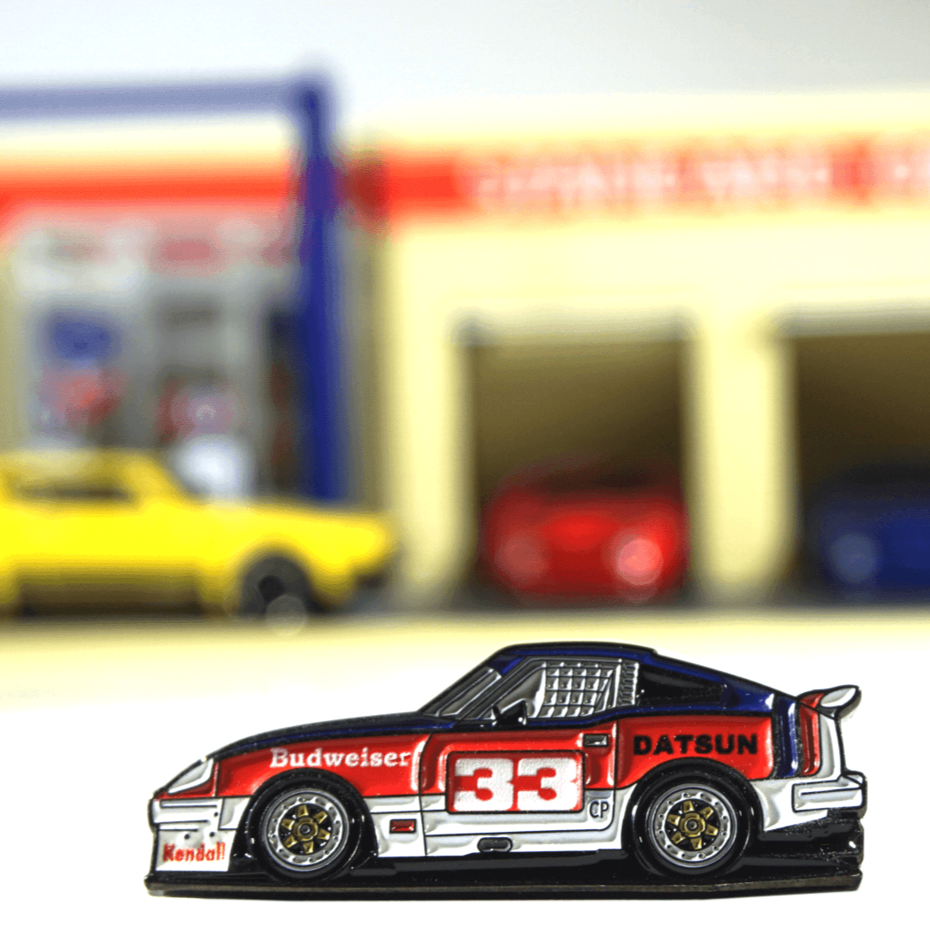 ZSPEC BSR-Racing Datsun #33 Tribute Lapel / Hat Pin - ZSPEC Design LLC - Hardware Fasteners - accessory, bob sharp, bsr, lapel, lifestyle, nissan, nissan pin, pin, race car pin, Z - zspecdesign.com