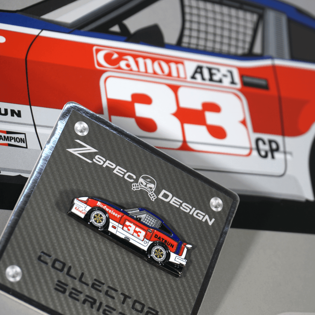 ZSPEC BSR-Racing Datsun #33 Tribute Lapel / Hat Pin - ZSPEC Design LLC - Hardware Fasteners - accessory, bob sharp, bsr, lapel, lifestyle, nissan, nissan pin, pin, race car pin, Z - zspecdesign.com