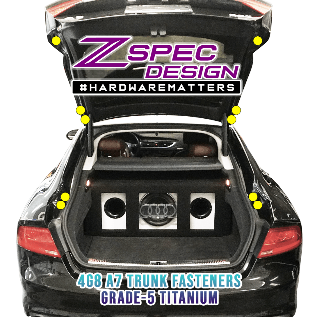 ZSPEC "Stage 3" Dress Up Bolts® Fastener Kit for '12-18 Audi A7 4G8 3.0L, Titanium - ZSPEC Design LLC - Hardware Fasteners - 4g8, a7, a7 4g8, audi, Fastener Kit, stage 3 - zspecdesign.com