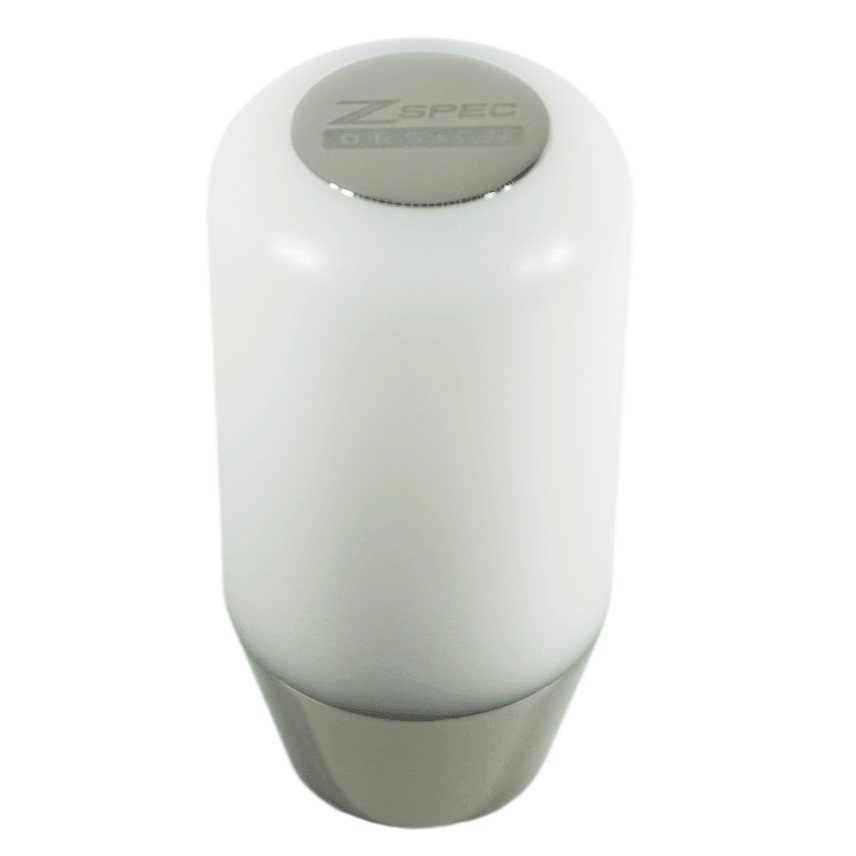 ZSPEC Shift Knob, M8-1.25, Delrin & Stainless, 4-Speed Shift Pattern Coin - ZSPEC Design LLC - Vehicle Shift Knobs - 180sx, 200sx, 240z, 260z, 323, 626, accessory, datsun, EVO, EVO 10, frontier, mazdaspeed, mx3, Nismo, Nissan, patrol, probe, rx-7, rx7, sentra, Shift Knob - zspecdesign.com