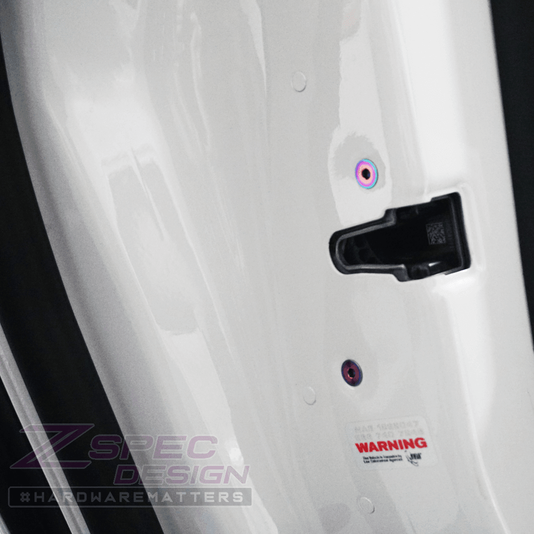 ZSPEC Dress Up Bolts® Fastener Kit, Door Jams Area for Toyota Supra MK5, Titanium - ZSPEC Design LLC - Hardware Fasteners - door, door jam, Fastener Kit, Supra MKV, toyota - zspecdesign.com