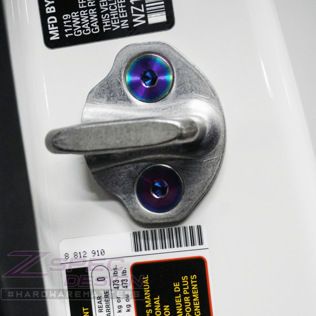ZSPEC Dress Up Bolts® Fastener Kit, Door Jams Area for Toyota Supra MK5, Titanium - ZSPEC Design LLC - Hardware Fasteners - door, door jam, Fastener Kit, Supra MKV, toyota - zspecdesign.com