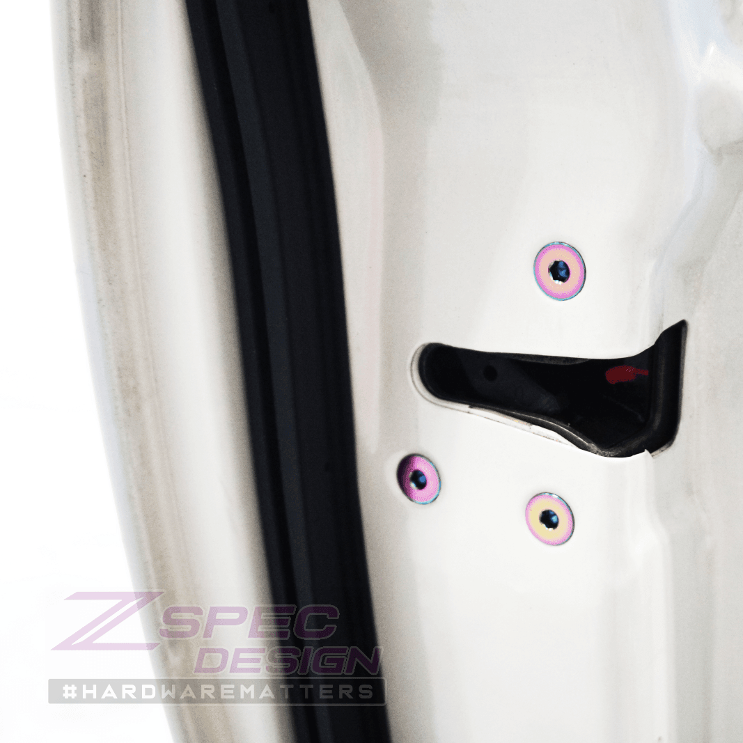 ZSPEC Dress Up Bolts® Fastener Kit, Door Jams Area for Nissan Z32 300zx, Titanium - ZSPEC Design LLC - Hardware Fasteners - 300zx, door, door jam, Fastener Kit, nissan, z32 - zspecdesign.com