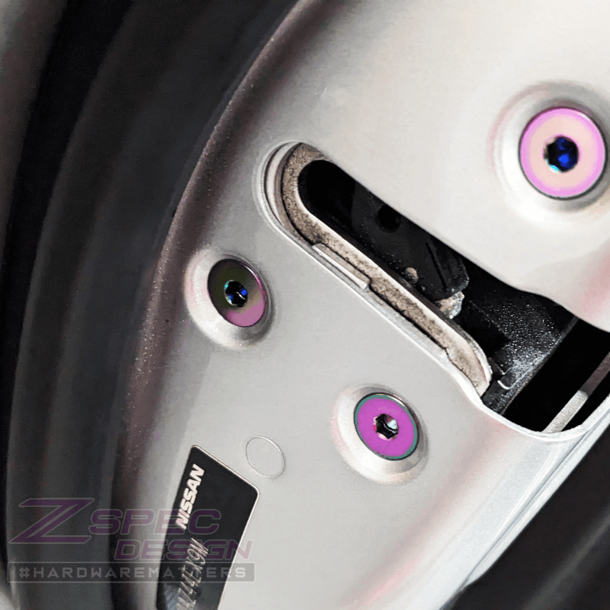 ZSPEC Dress Up Bolts® Fastener Kit, Door Jams Area for Nissan Z34 370z, Titanium - ZSPEC Design LLC - Hardware Fasteners - 370z, door, door jam, Fastener Kit, nissan, z34 - zspecdesign.com