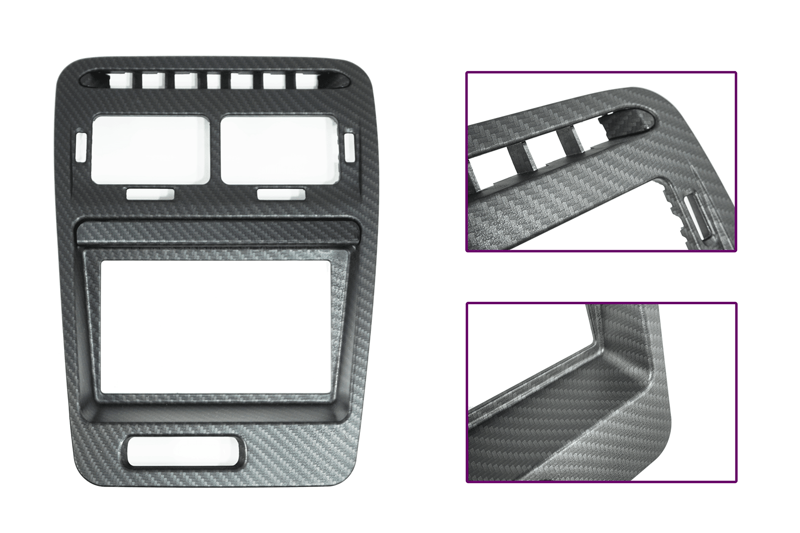 ZSPEC LHD Hydro-Dipped Double-Din Radio Bezel w/Brackets, Nissan Z32 300zx - ZSPEC Design LLC - Hardware Fasteners - 300zx, din, double, lhd, nissan, repro, stereo, z32 - zspecdesign.com