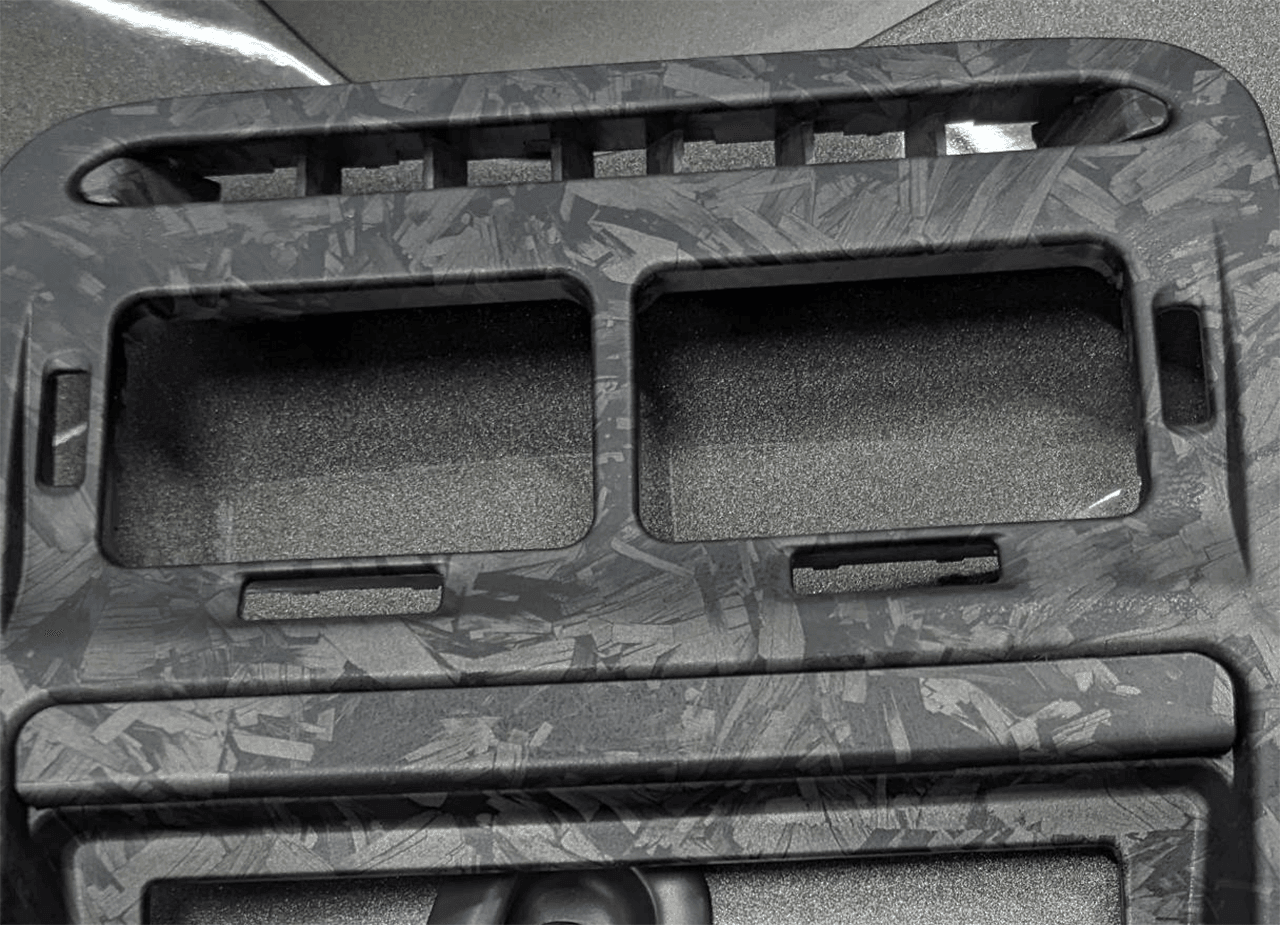 ZSPEC LHD Hydro-Dipped Double-Din Radio Bezel w/Brackets, Nissan Z32 300zx - ZSPEC Design LLC - Hardware Fasteners - 300zx, din, double, lhd, nissan, repro, stereo, z32 - zspecdesign.com