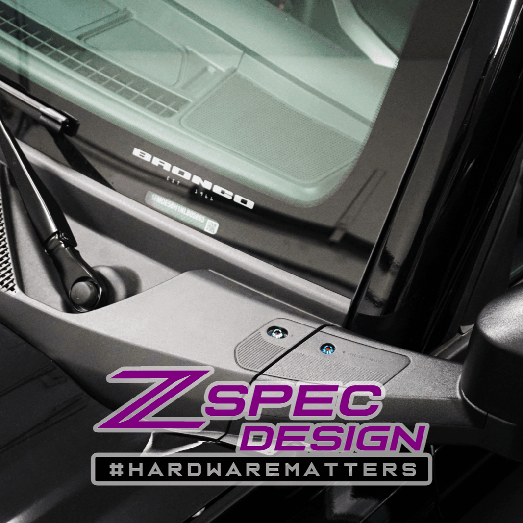 ZSPEC Interior Dress Up Bolts® Fastener Kit for 21+ Ford Bronco 2.7L, Titanium & Billet - ZSPEC Design LLC - Hardware Fasteners - Bronco, Fastener Kit, ford, Interior Fastener Kits - zspecdesign.com