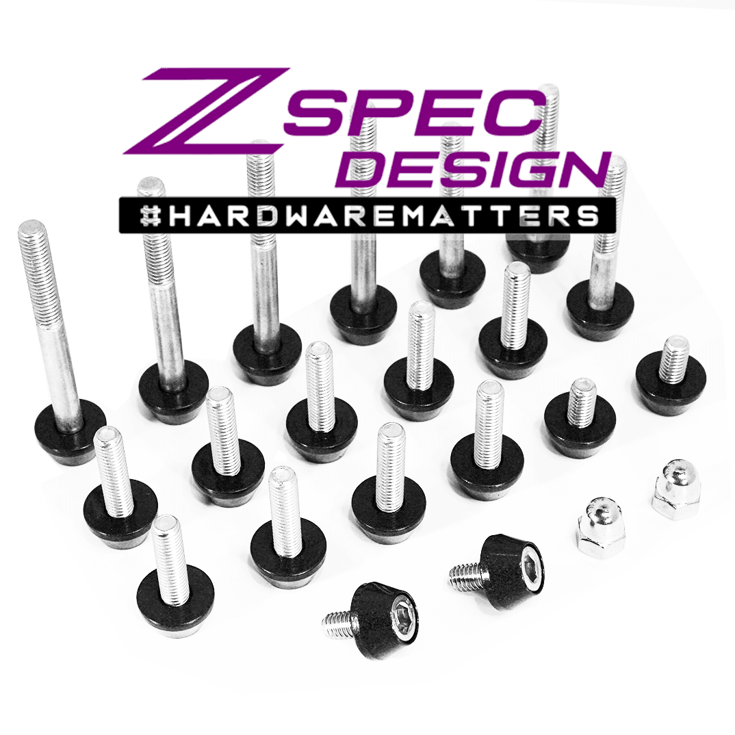 ZSPEC Plenum Fastener Kit for Nissan 350z VQ35DE +10mm (LONGER) Spacer, Stainless & Billet - ZSPEC Design LLC - Hardware Fasteners - 350z, Fastener Kit, nissan, plenum, z33 - zspecdesign.com