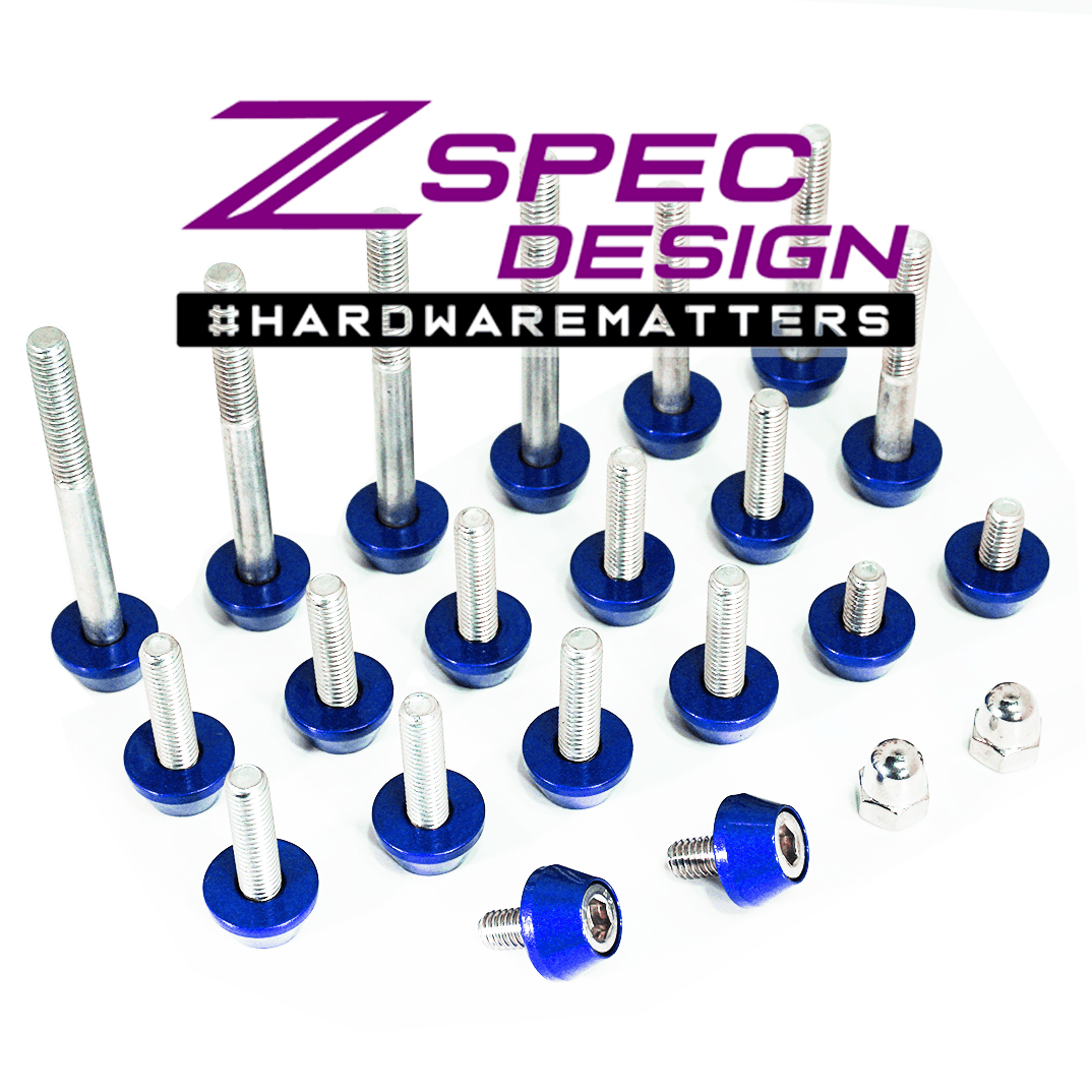 ZSPEC Plenum Fastener Kit for Nissan 350z VQ35DE +10mm (LONGER) Spacer, Stainless & Billet - ZSPEC Design LLC - Hardware Fasteners - 350z, Fastener Kit, nissan, plenum, z33 - zspecdesign.com