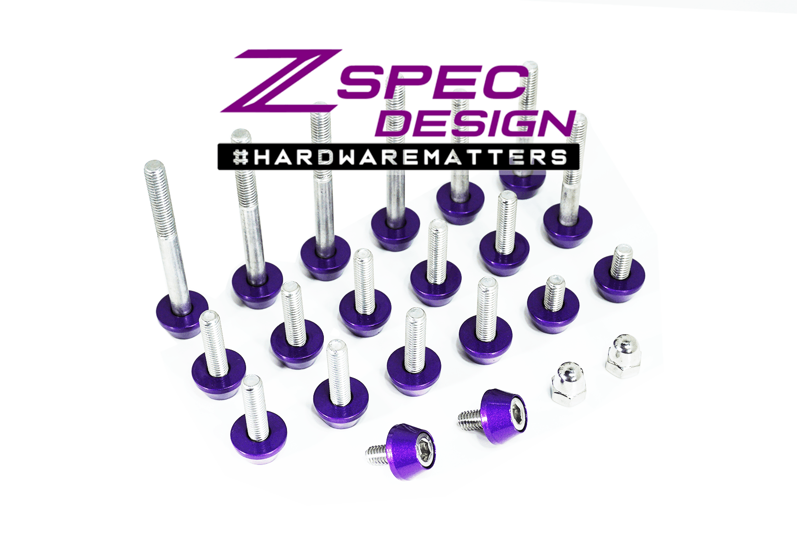 ZSPEC Plenum Fastener Kits for Nissan 350z VQ35DE, Stock or Spacer Lengths Stainless Steel & Billet Aluminum Dress Up Bolts Fasteners Washers Red Blue Purple Gold Burned Black